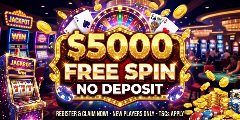 $5000 Free Spin No Deposit