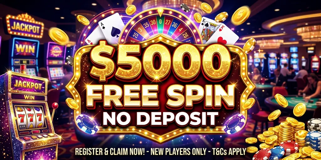 $5000 Free Spin No Deposit