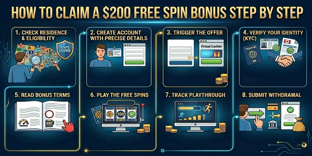 How To Claim A $200 Free Spin Bonus Step By Step