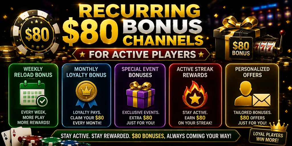 Recurring $80 Bonus Channels For Active Players