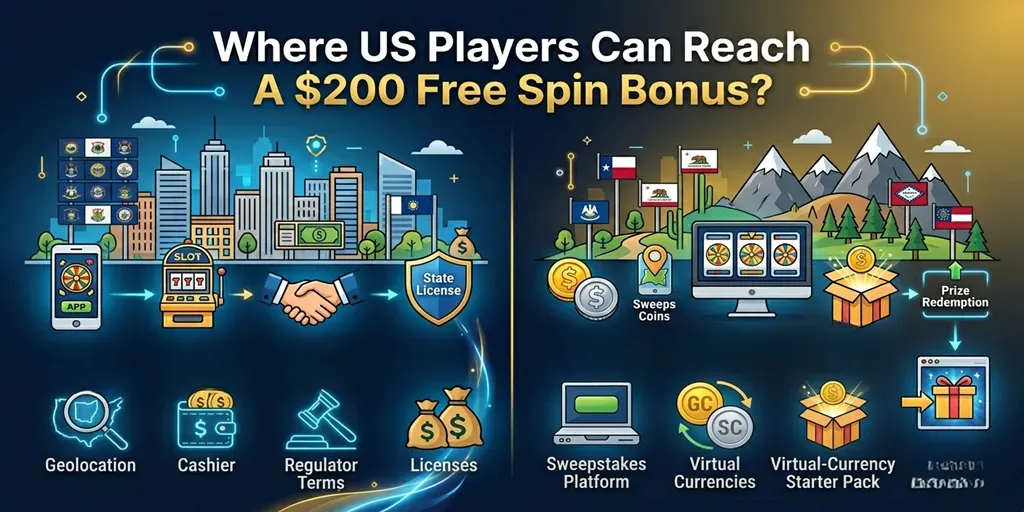 Where US Players Can Reach A $200 Free Spin Bonus
